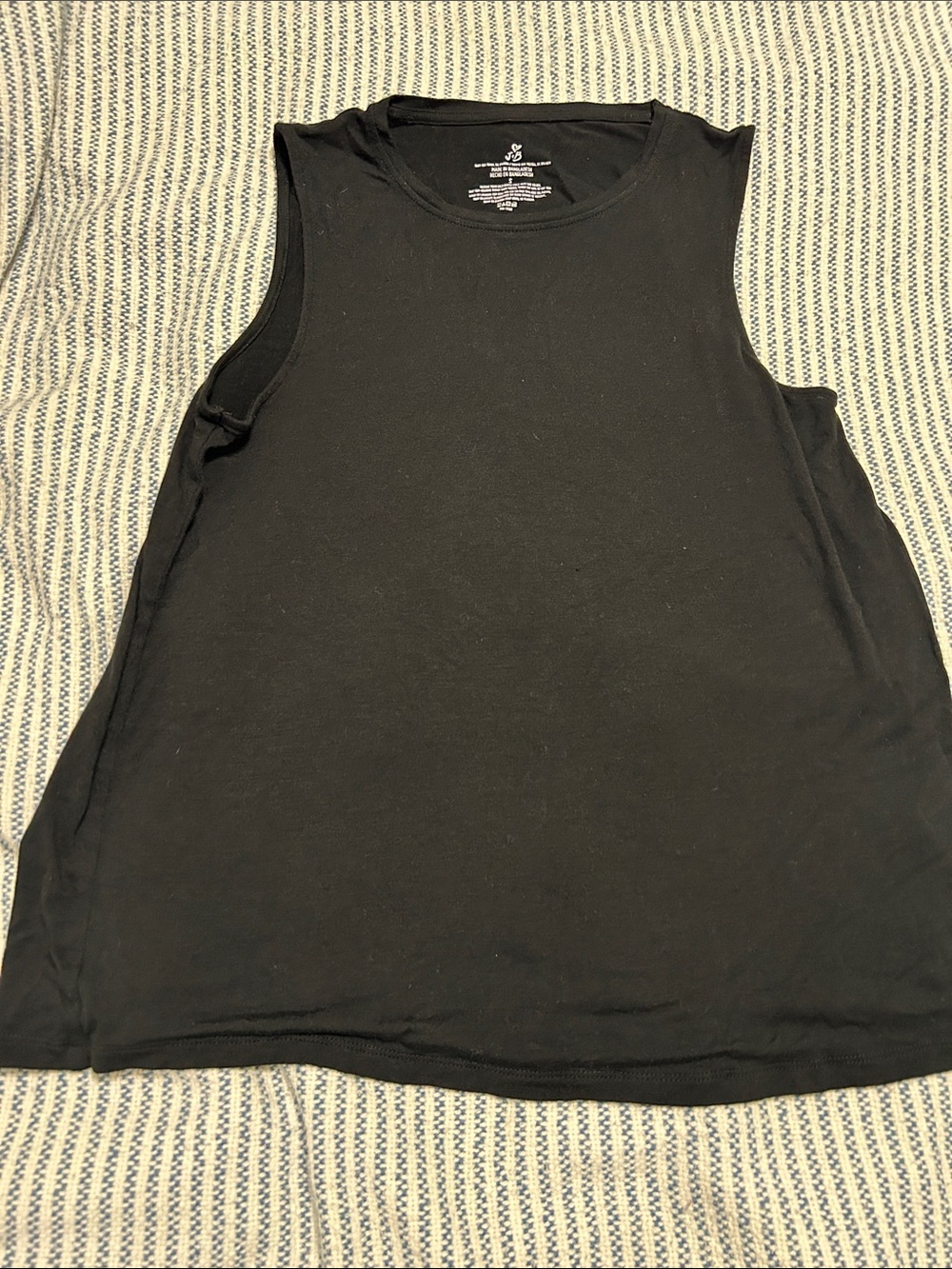 J & B Black Crewneck Tank Top